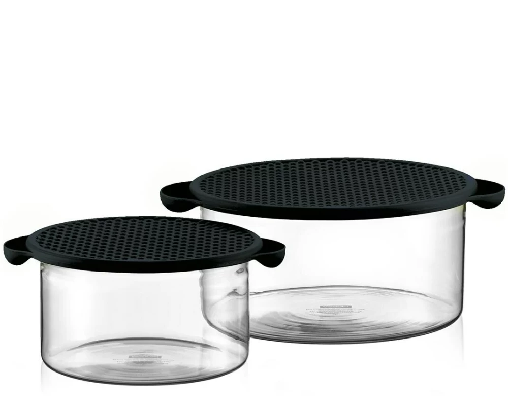 Bodum Rührschüssel-Set mit Deckel Bistro 2-teilig Schwarz