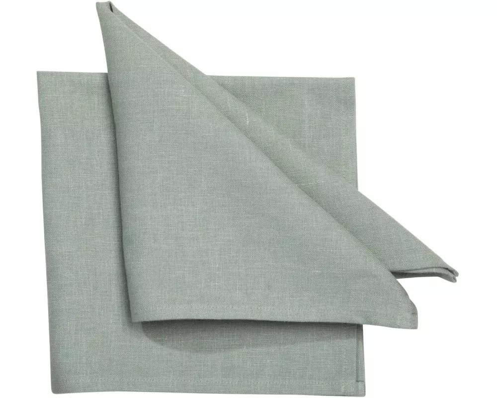 Pichler Stoffserviette Pure 45 cm x 45 cm, 6 Stück, Grün/Jade