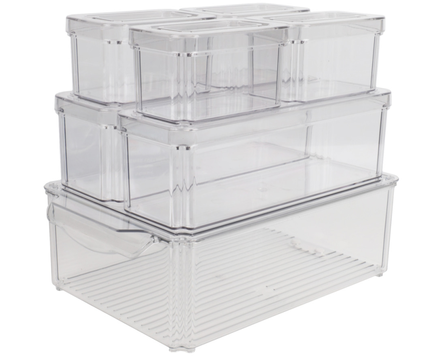 NORDIC Q Fridge/Pantry storage set 2360037 Transparent, 7 pcs.