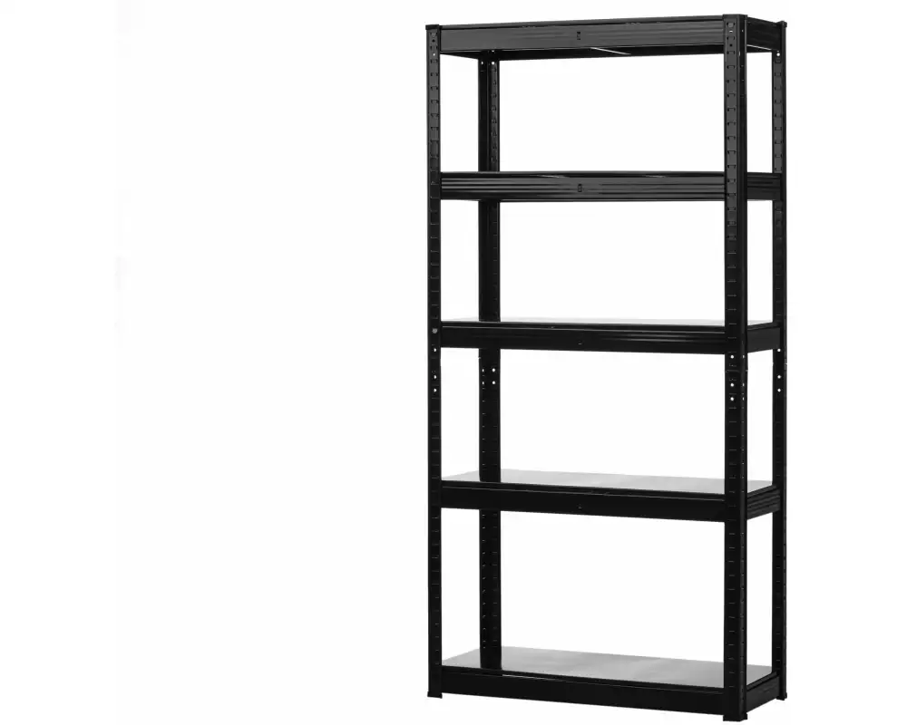 STRUCT Schwerlastregal Schwarz mit 5 Tablaren