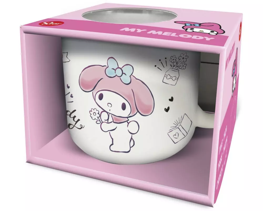 Stor Universaltasse My Melody 414 ml, 1 Stück, Weiss/Rosa
