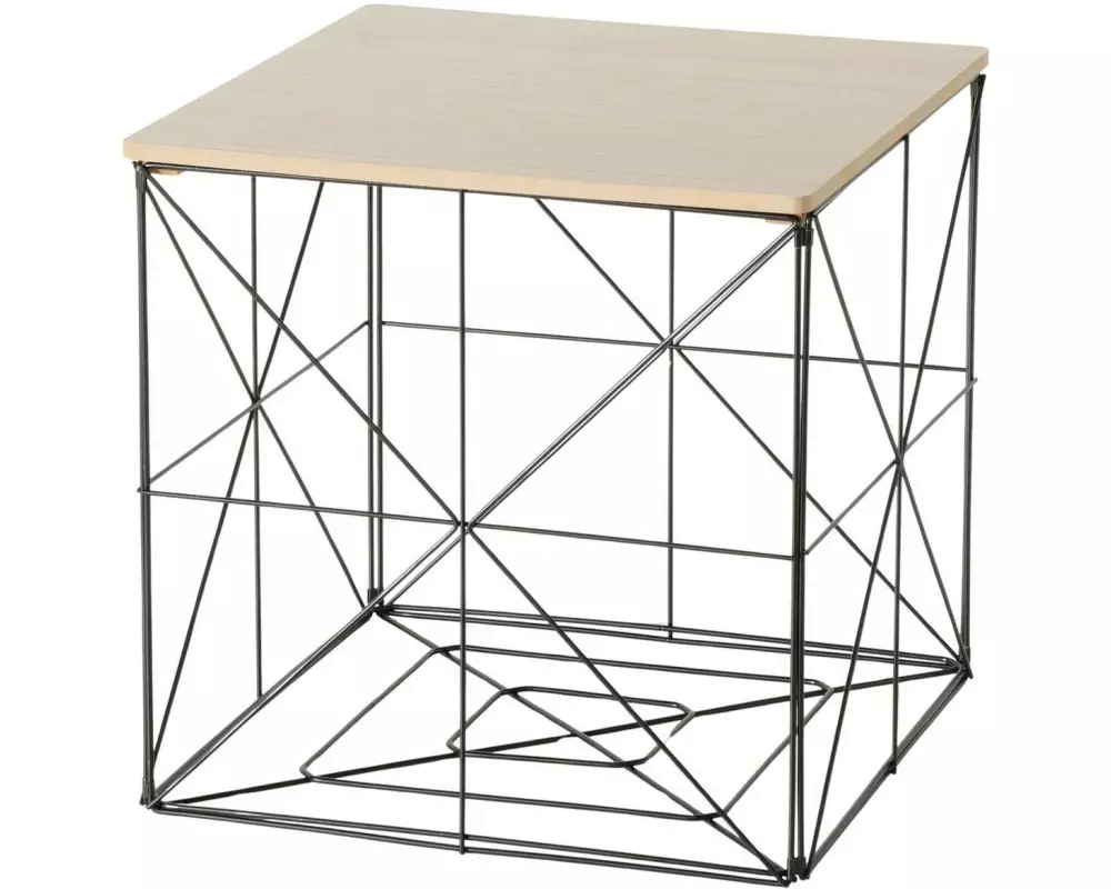 Boltze Beistelltisch Kubio 38 x 38 cm, Natur/Schwarz