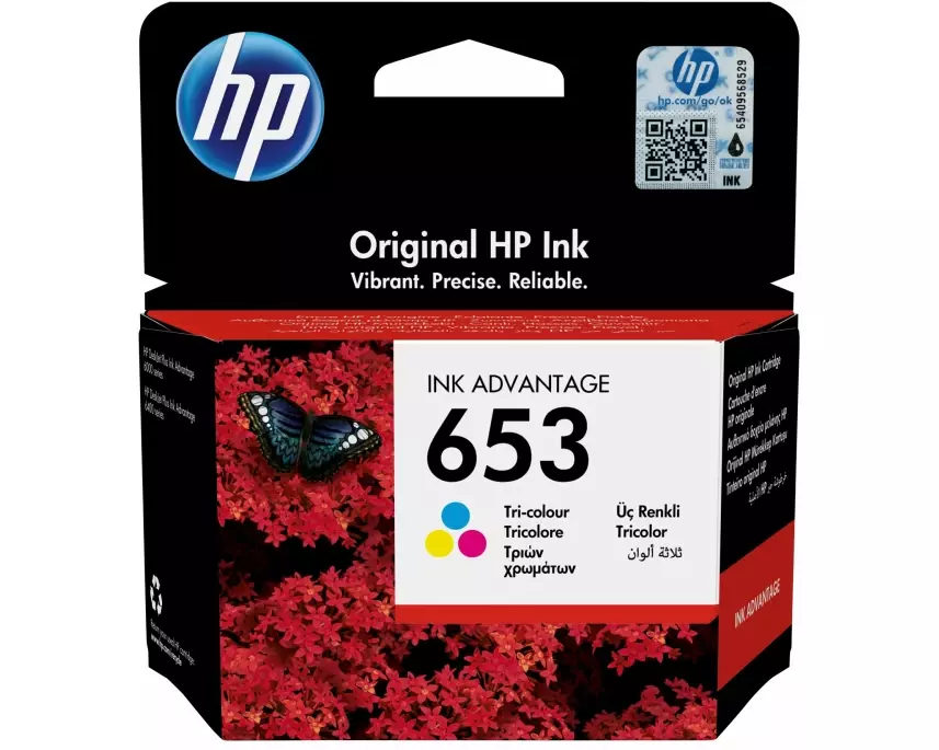 HP 653 Tri-color Original Ink Advantage Cartridge