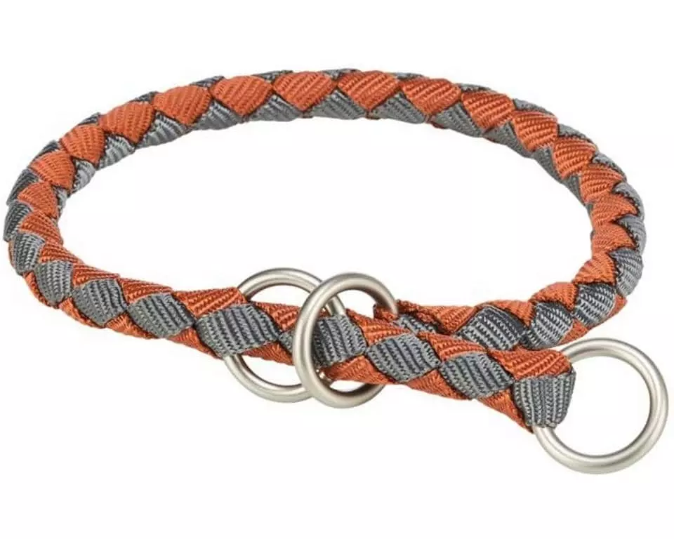 Trixie Cavo Zug-Stopp-Halsband M-L Grau/Orange