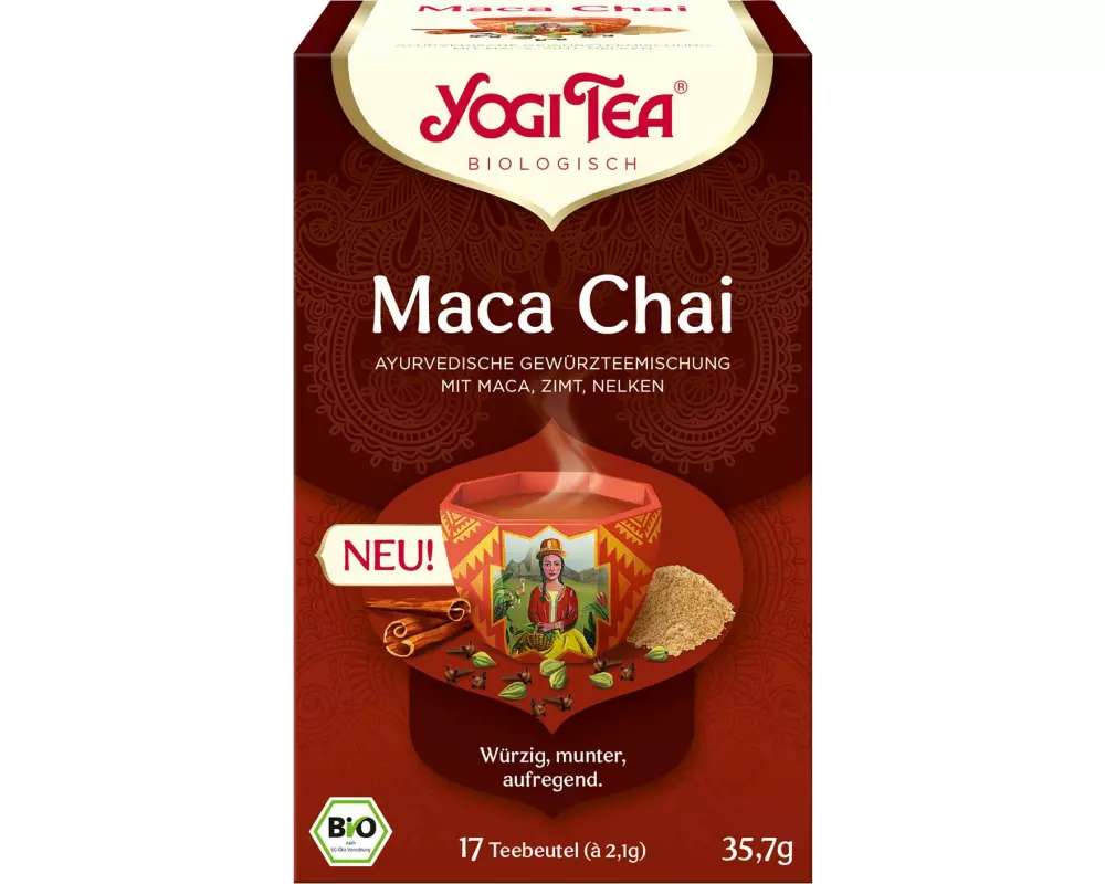 Yogi Tea Teebeutel Maca Chai Gewürztee 17 Stück