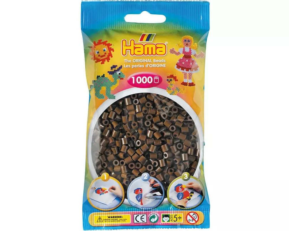 Hama Bügelperlen midi 1000 Stk. Braun