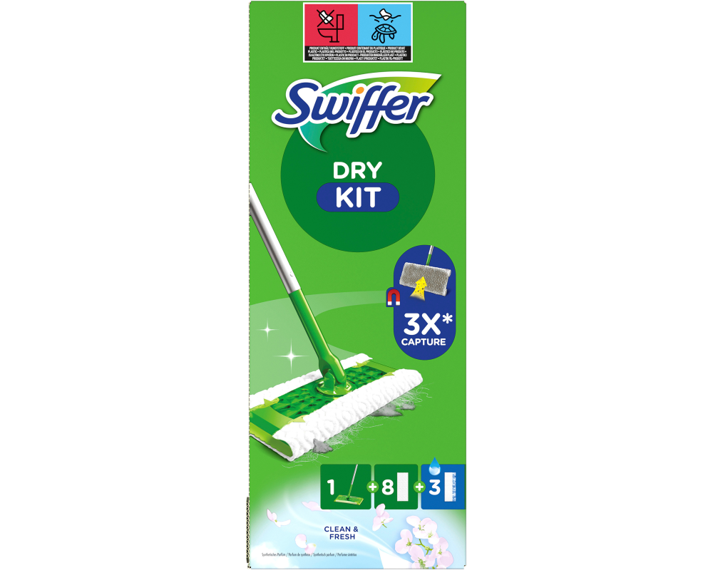 SWIFFER Staubmagnet Starterset 972087 8Trockentücher+ 3 Wischtücher