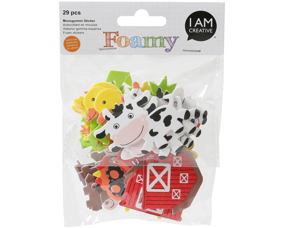 I AM CREATIVE Foamy 4019.36 Farm II, 29 Stück