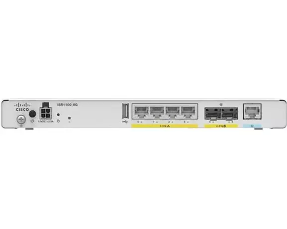 CISCO ISR1100 Router, 4 GE LAN/WAN Ports and 2 SFP ports, 4GB RAM