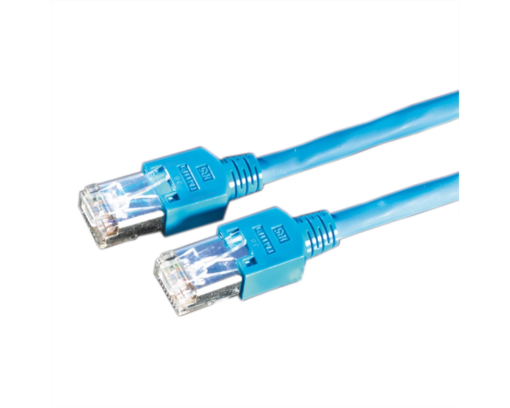 DÄTWYLER Patchkabel Cat.5e (Class D) S/UTP, CU 5502 flex LSOH, Hirose TM11, blau, 10 m