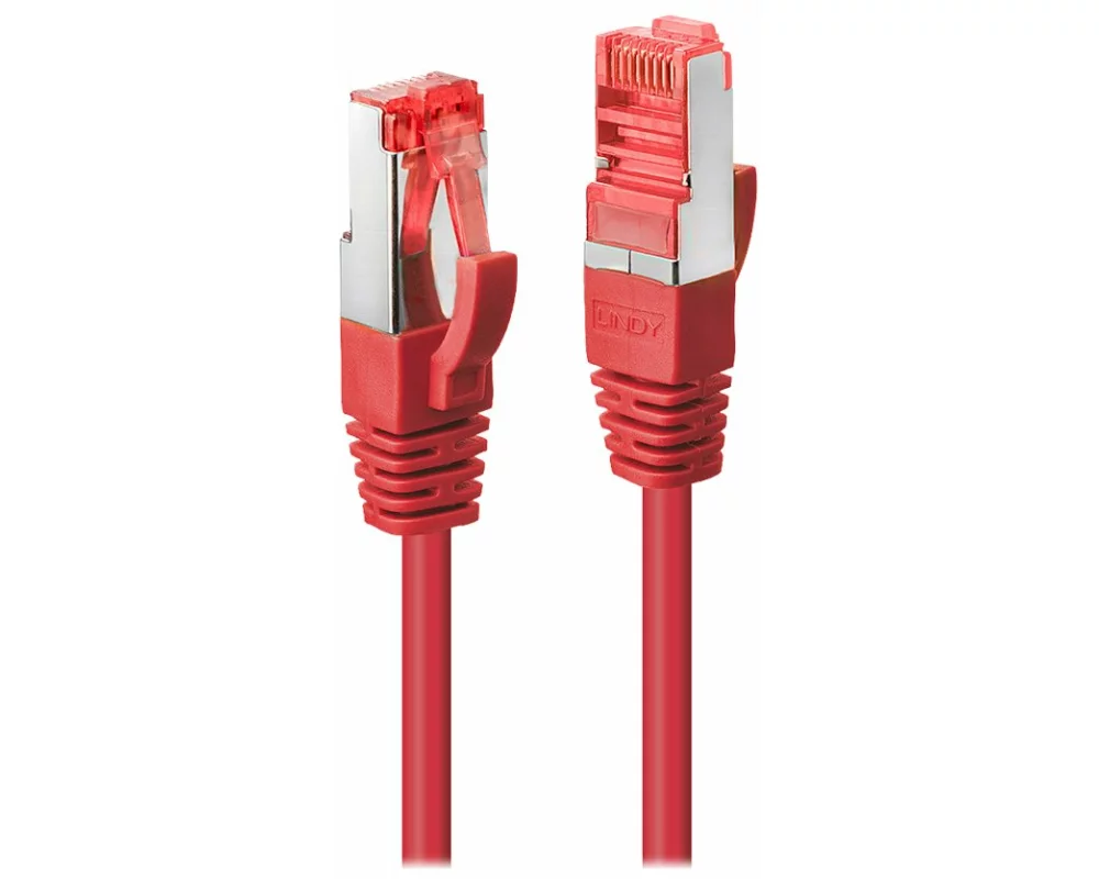 LINDY Patch Cable, Cat6, S/FTP, RJ45-RJ45, 1,5m, red