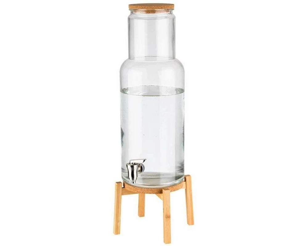 APS Getränkespender Nordic Wood 7.5 Liter, Transparent