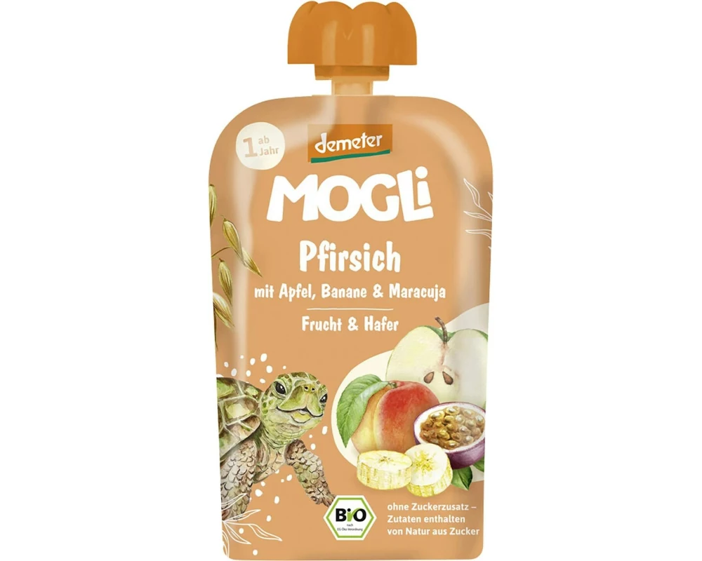 Mogli Quetschbeutel Pfirsich mit Apfel, Banane und Maracuja 100 g