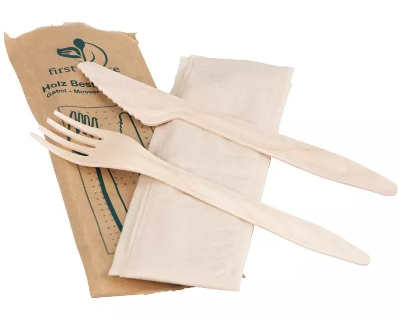 ELCO Holzbesteck 3er Set 50 Stück