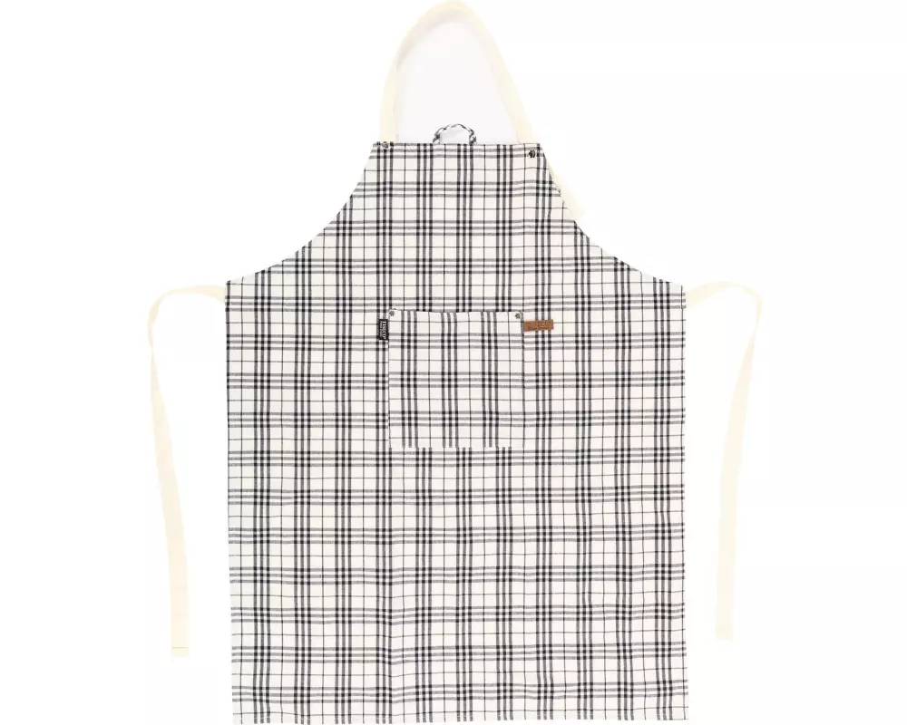 Tiseco Kochschürze Sherlock Checker Schwarz/Weiss