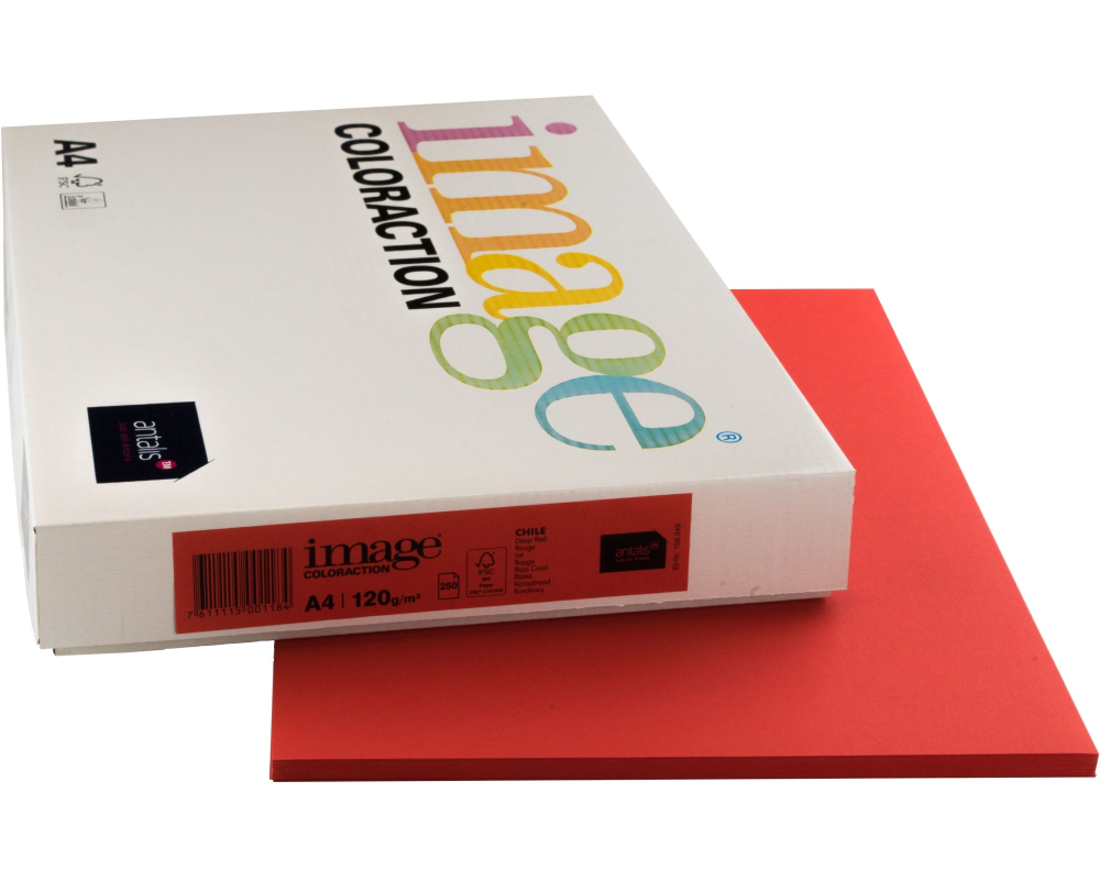 IMAGE COLORACTION Kopierpapier Chile A4 266710 rot, 120g 250 Blatt