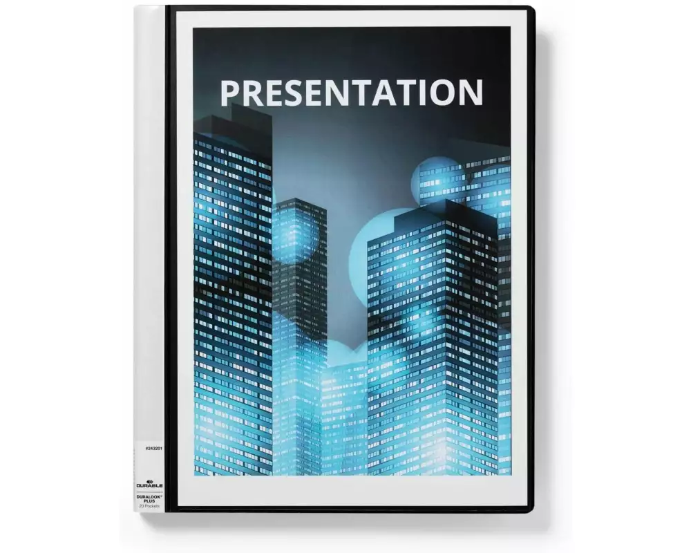 DURABLE Sichtbuch Duralook Plus A4 Schwarz, 20 Hüllen