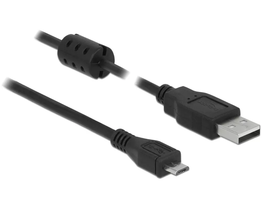 Delock USB 2.0-Kabel mit Ferritkern USB-A - Micro-USB B 0.5 m