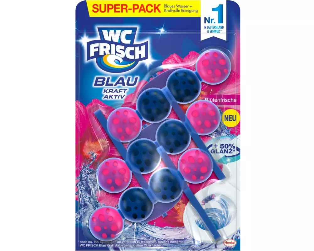 WC Frisch WC-Reiniger Einhänger Blütenfrische 3 x 50 g
