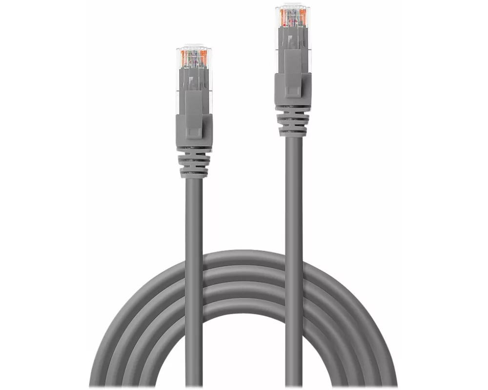 LINDY Patch Cable, Cat6, UTP, RJ45-RJ45, 20m, grey, LSOH, including Testprotocol