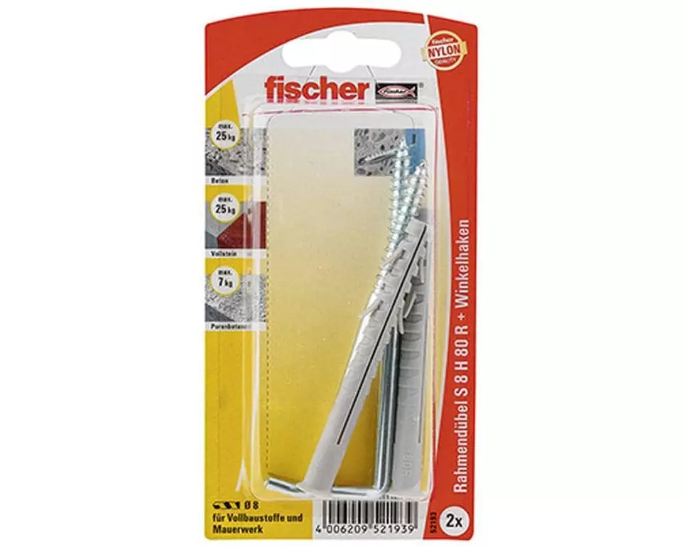 Fischer Rahmendübel S 8 H RW, 2 Stück