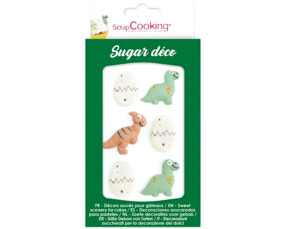 ScrapCooking Zuckerdekore Dino 6 Stück