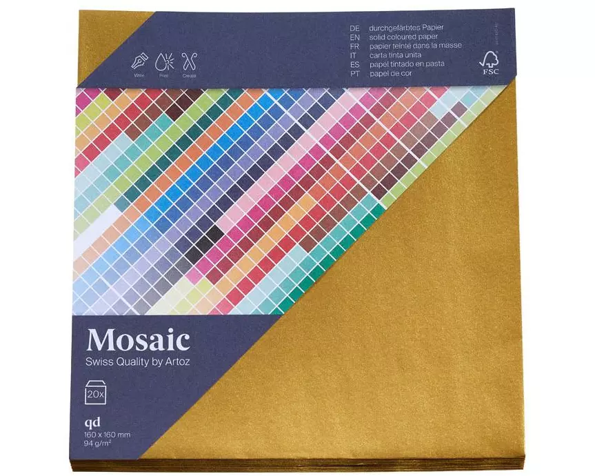 Artoz Couvert Mosaic 16 x 16 cm, 20 Stück, Gold