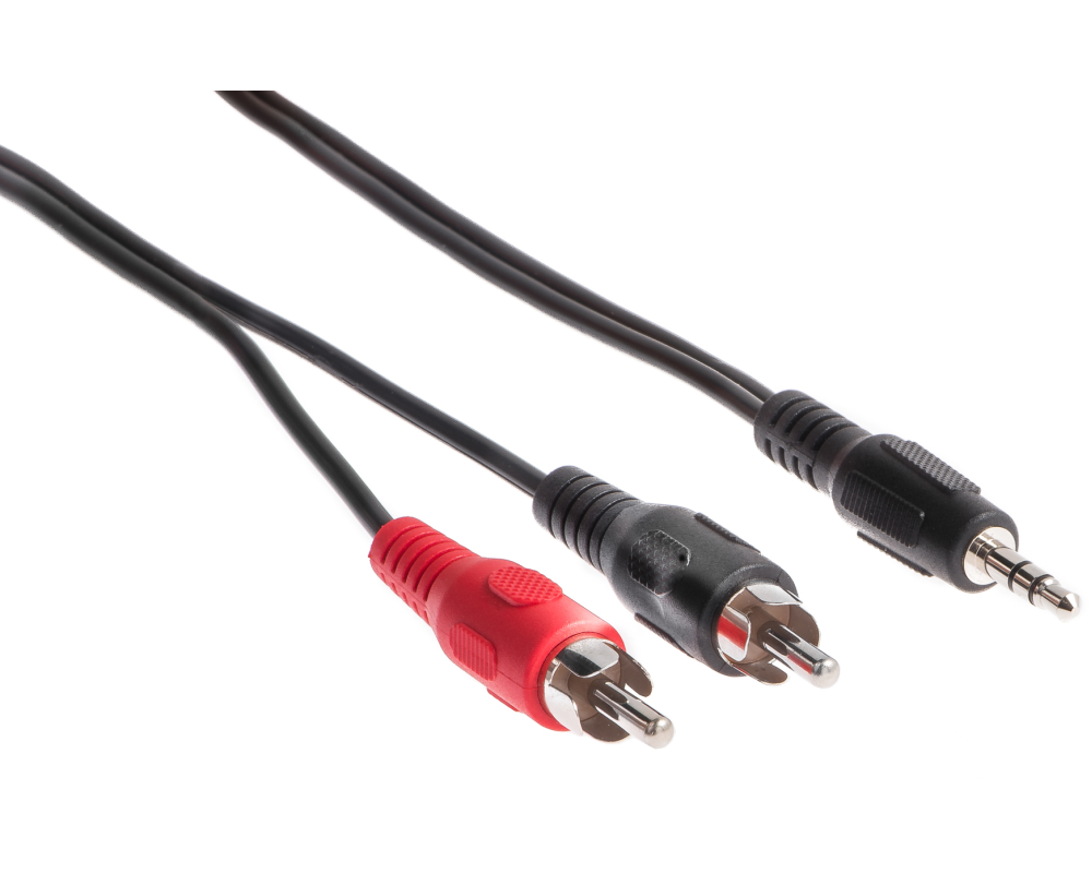 LINK2GO Stereo Cable, 3.5-Cinch SC2113KBB male/male, 2.0m