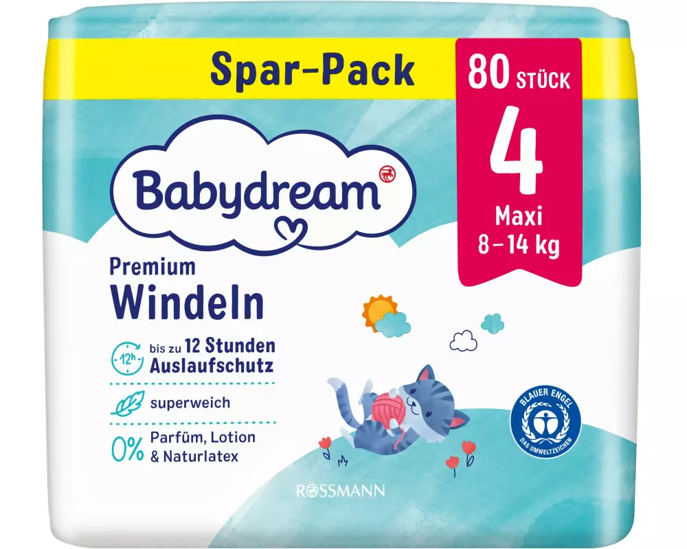 Babydream Windeln Premium Maxi Jumbo-Pack, Grösse 4