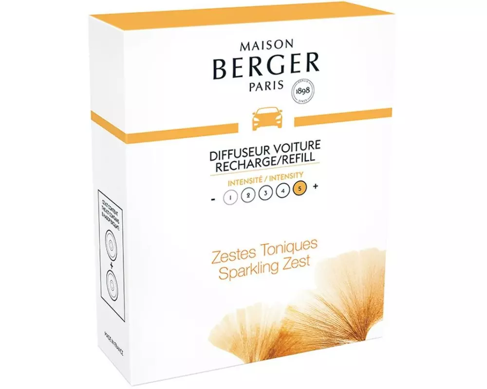 Maison Berger Autodiffusor Refill Energy Zestes Toniques 2 Stück