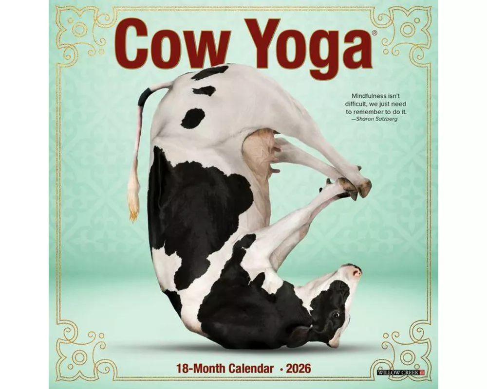 Cow Yoga 2026 Mini Wall Calendar