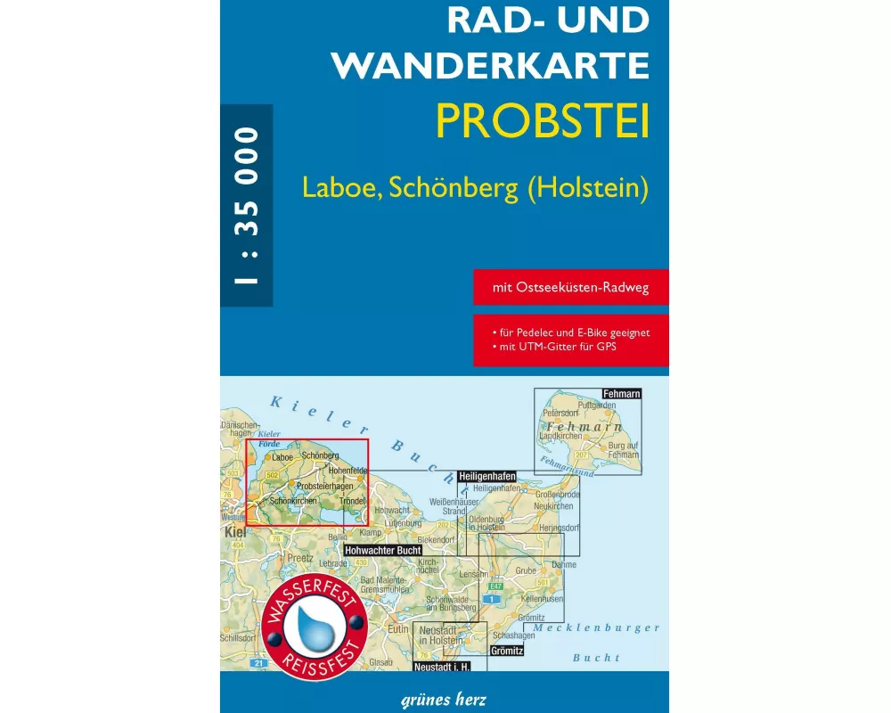 Rad- und Wanderkarte Probstei, Laboe, Schönberg (Holstein)