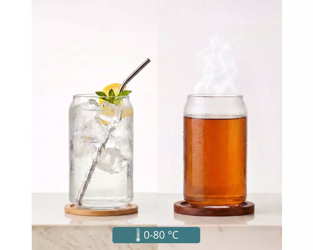 relaxdays Highball-Glas 480 ml, 4 Stück, Transparent