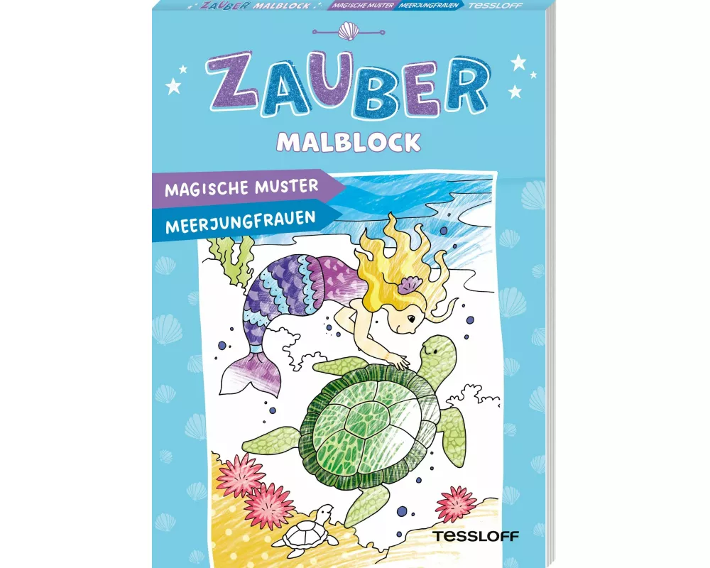 Zaubermalblock. Magische Muster. Meerjungfrauen