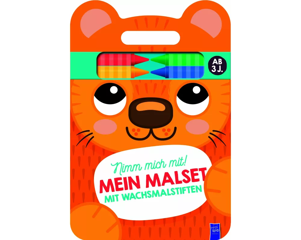 Nimm mich mit: Mein Malset mit Wachsmalstiften 3+ (Cover Katze)