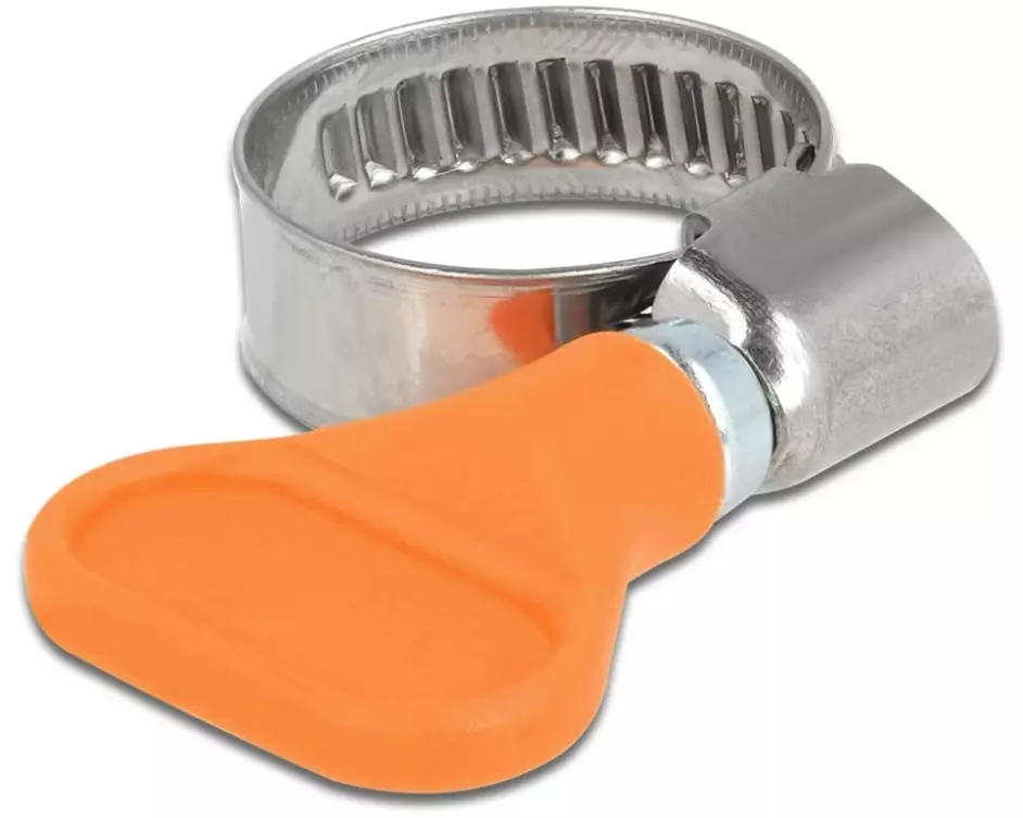 Delock Schlauchschellen-Set Edelstahl 400 SS 12-20mm,Orange 5 Stück