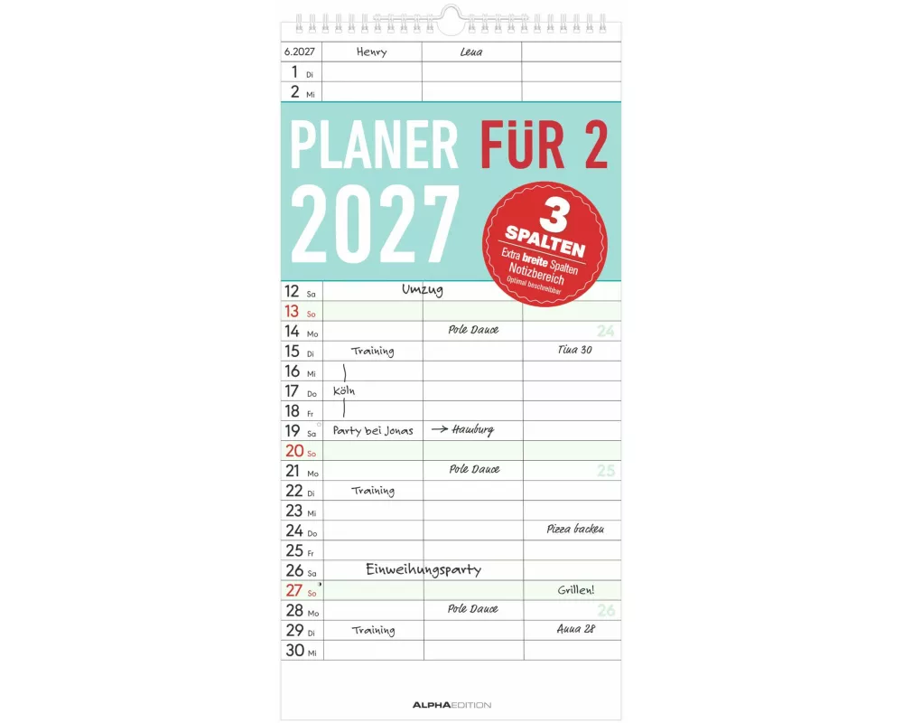 Planer für zwei 2027