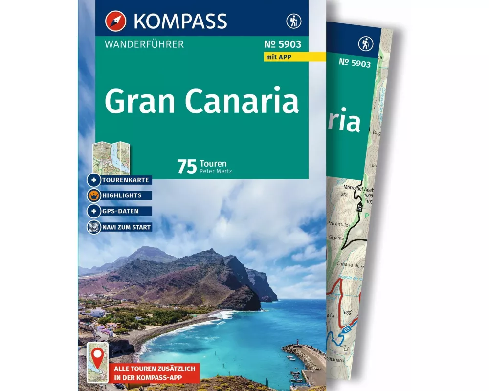 KOMPASS Wanderführer Gran Canaria, 75 Touren mit Extra-Tourenkarte