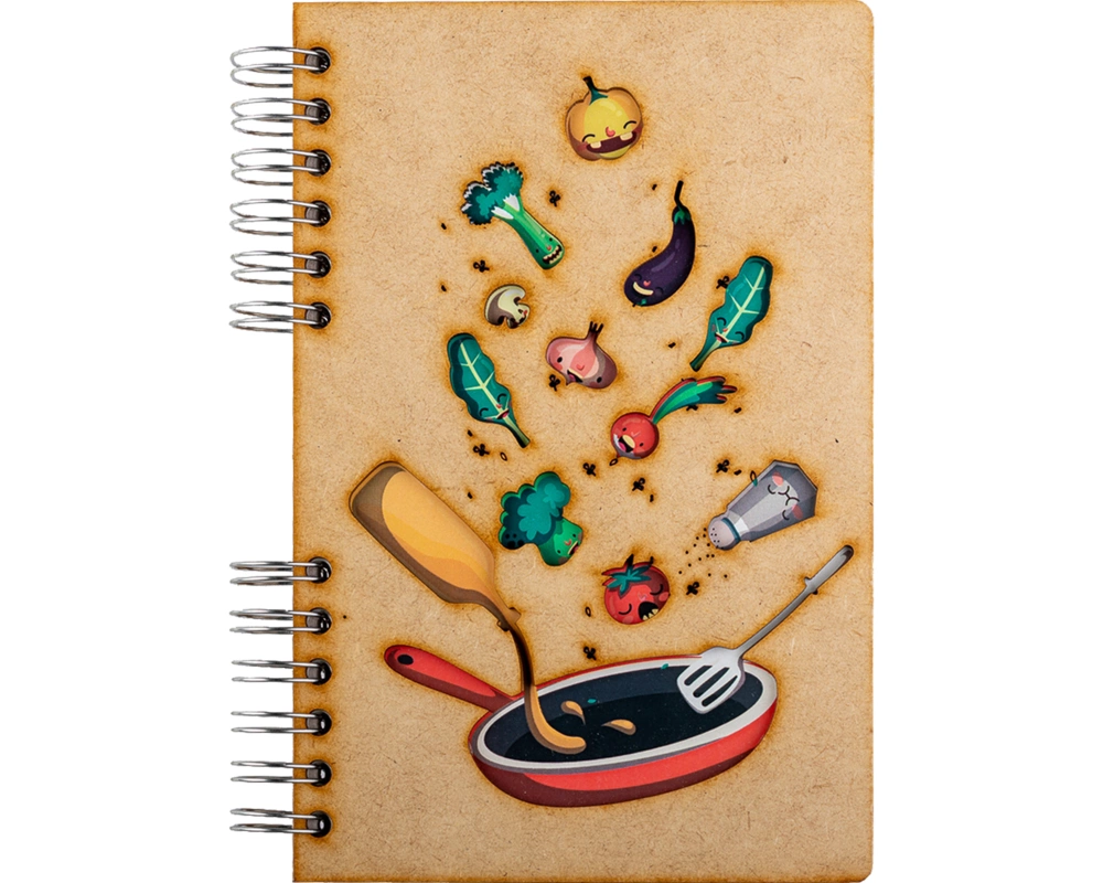 KOMONI Notizbuch Ingredients A5 ING5B blanko 90 Blatt