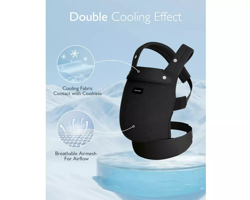 momcozy PureHug Air Mesh Babytrage BLA Schwarz