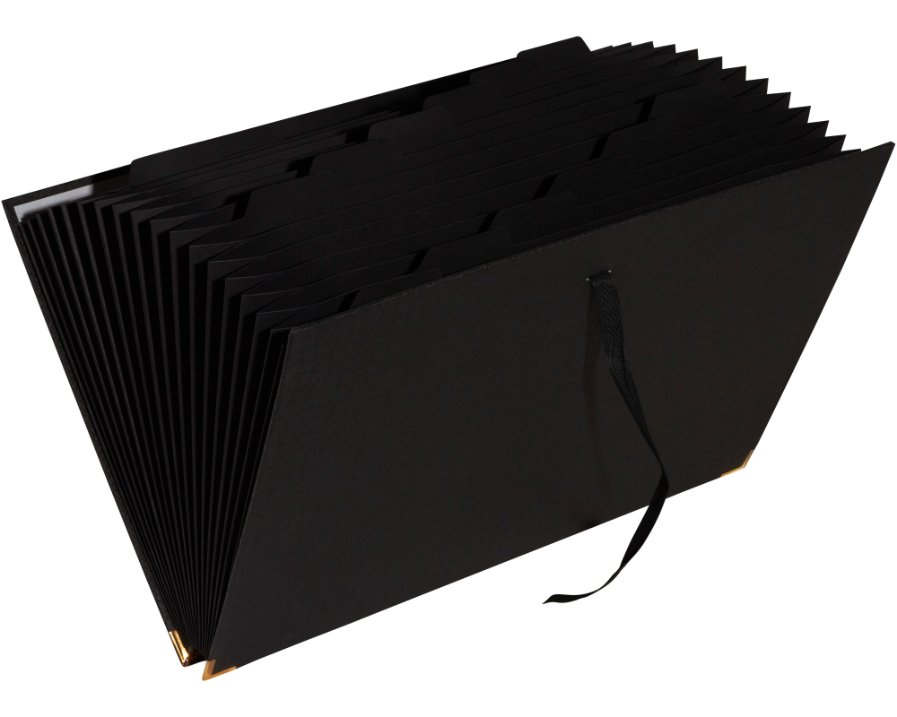 EXACOMPTA Fächermappe Officebyme A4 58601E schwarz 18-teilig 24x34x4cm