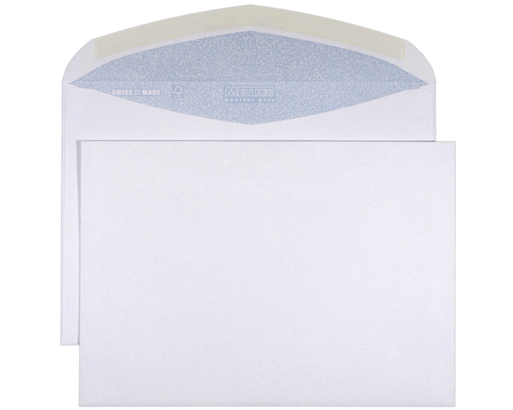 METTLER Couvert ohne Fenster C5 8076 100g, ultraweiss 500 Stk.