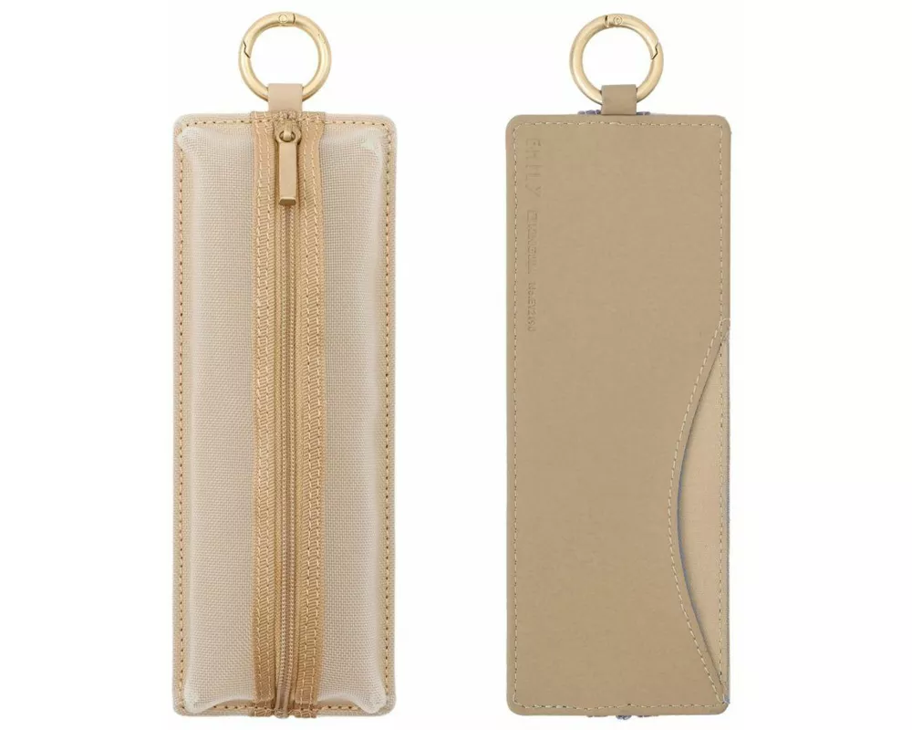 EMILY Mesh Federmäppchen (Beige) Flat Pen Case | by KING JIM