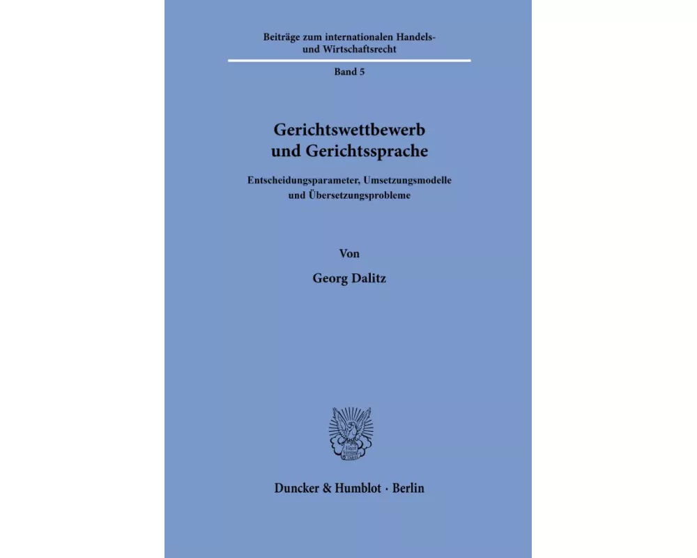 Gerichtswettbewerb und Gerichtssprache
