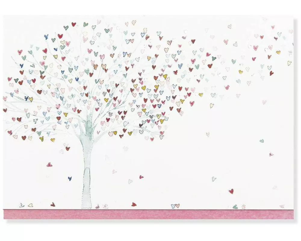 Note Card Tree Of Hearts