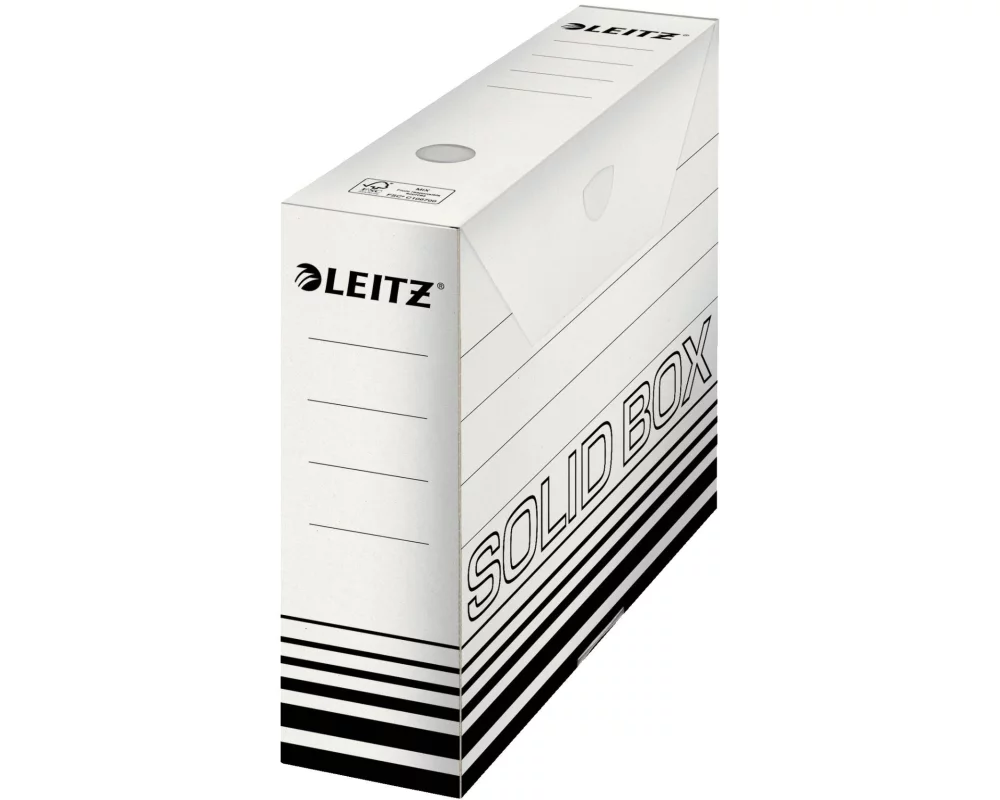 Leitz Archivschachtel Solid, 80 mm 10 Stück, Schwarz