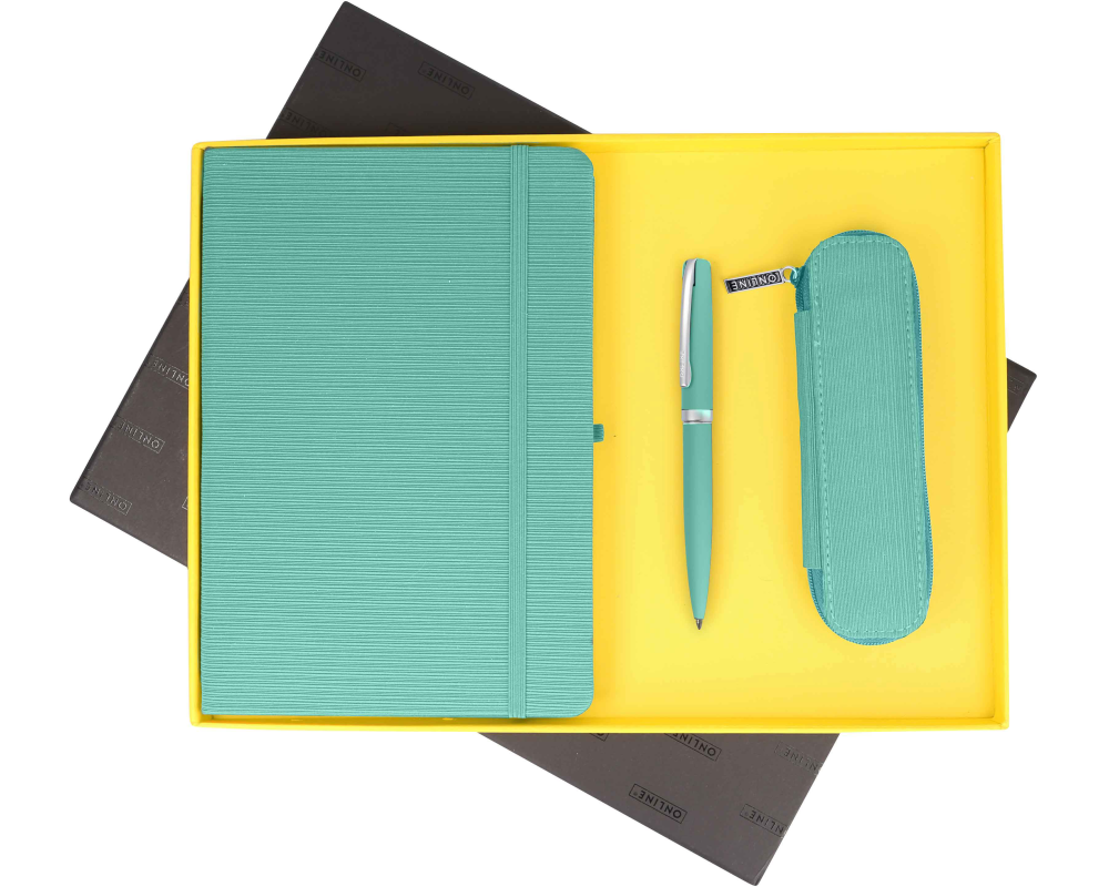 ONLINE Geschenkset Ocean petrol 16995 Notizbuch, KS, Etui