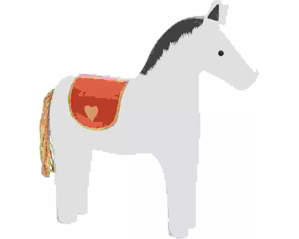 Holz-Pferd, Weiß, FSC 100%