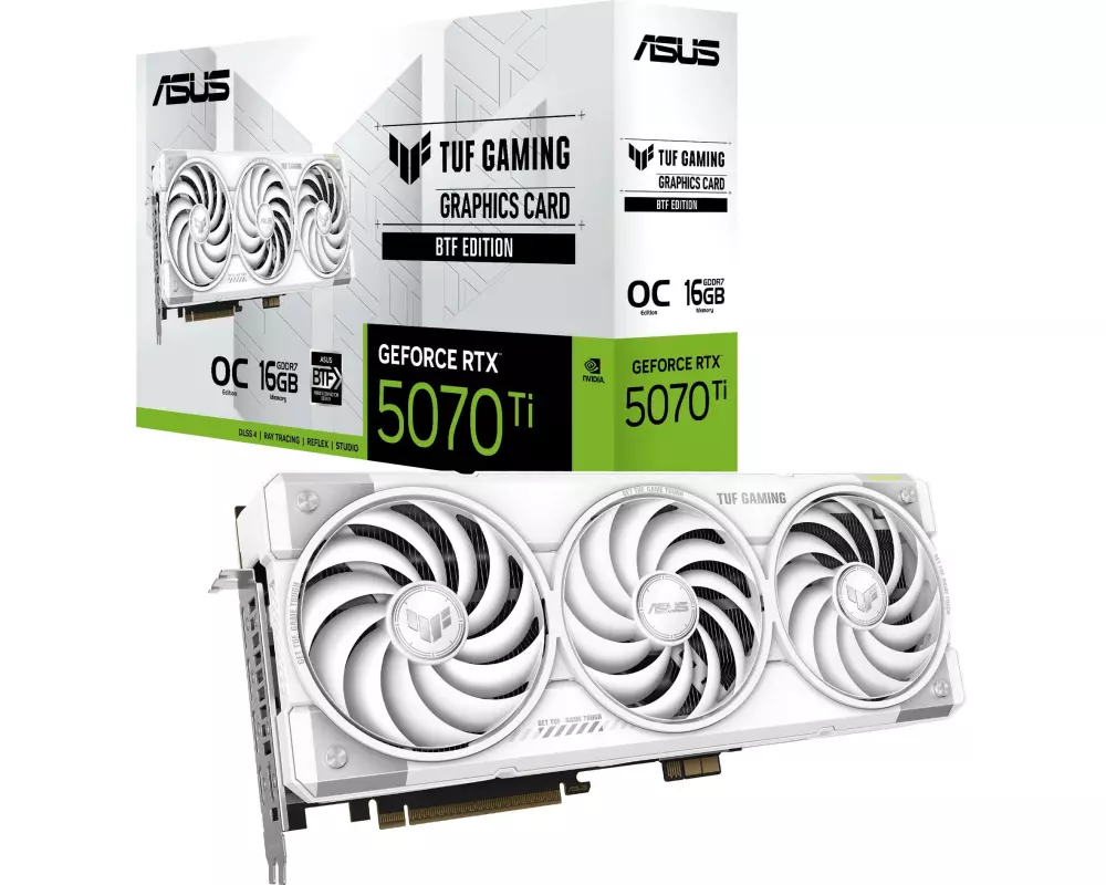 ASUS Grafikkarte TUF GeForce RTX5070TI 16G BTF Weiss