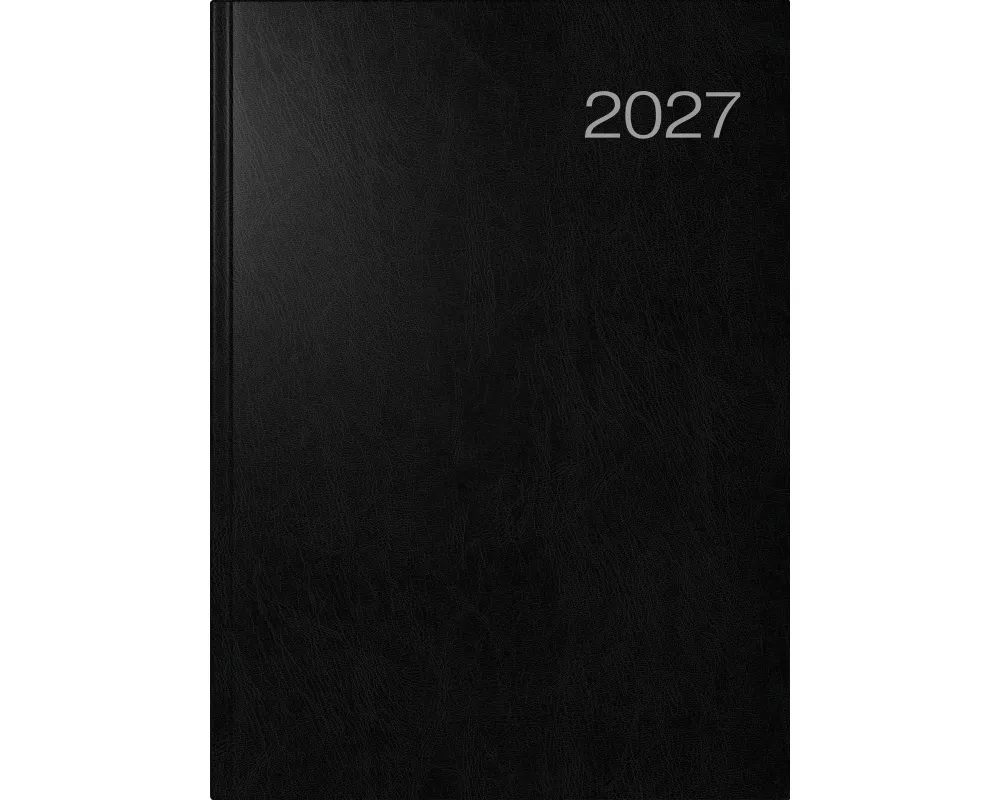rido/idé 7027503907 Buchkalender Mod. Conform 2027 A4, Kunststoff, schwarz